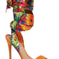 Sandália feminina Steve Madden Oasis laranja multicolorida tamanho 5,5 m