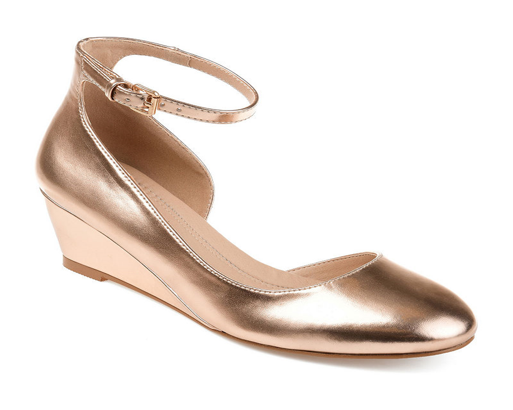 Journee Collection Seely Scarpin Feminino Dourado Tamanho 9,5 M