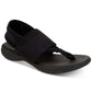 Sandálias esportivas casuais Ideology Sorria Open Toe femininas, pretas, tamanho 6 M