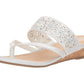 Sandália Kenneth Cole Reaction Great Chime com tira perfurada, feminina, branca, tamanho 6,5 M
