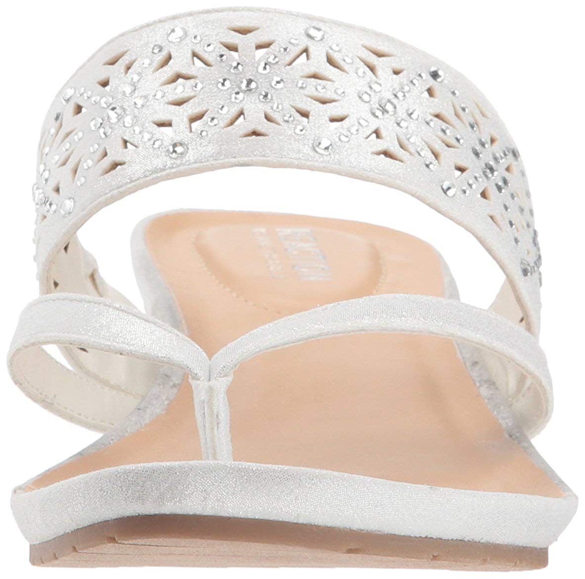 Sandália Kenneth Cole Reaction Great Chime com tira perfurada, feminina, branca, tamanho 6,5 M