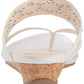 Sandália Kenneth Cole Reaction Great Chime com tira perfurada, feminina, branca, tamanho 6,5 M