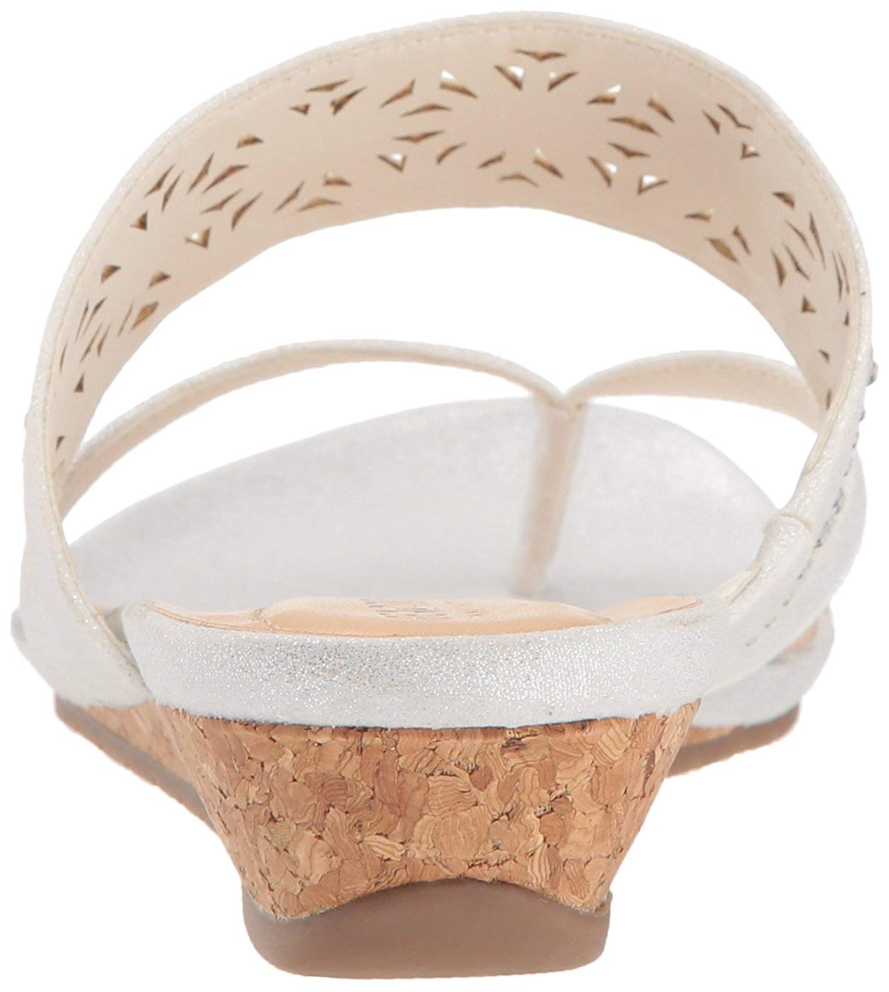 Sandália Kenneth Cole Reaction Great Chime com tira perfurada, feminina, branca, tamanho 6,5 M