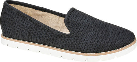 Sapatilhas femininas White Mountain Denny Smoking Flat Black, tamanho 8,5 M