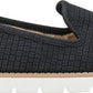 Sapatilhas femininas White Mountain Denny Smoking Flat Black, tamanho 8,5 M