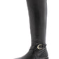 Bota Fadora Feminina de Couro com Bico Redondo, Inc International Concepts, Preta