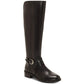 Bota Fadora Feminina de Couro com Bico Redondo, Inc International Concepts, Preta
