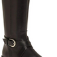 Bota Fadora Feminina de Couro com Bico Redondo, Inc International Concepts, Preta