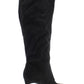 Steve Madden Botas Kimari Femininas Acolchoadas, Biqueira Fina, Salto Agulha, Pretas, Tamanho 7,5 M