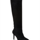 Steve Madden Botas Kimari Femininas Acolchoadas, Biqueira Fina, Salto Agulha, Pretas, Tamanho 7,5 M