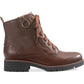 Botas de combate femininas American Rag Tatum Leather Studded, marrom, tamanho 5,5 M