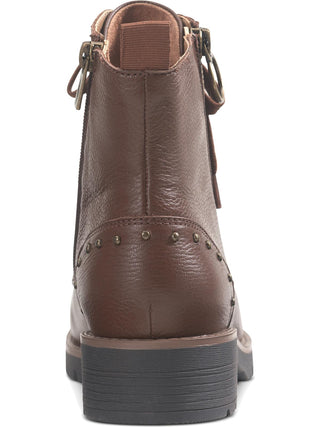 Botas de combate femininas American Rag Tatum Leather Studded, marrom, tamanho 5,5 M