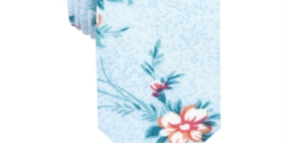 Gravata profissional masculina Penguin by Munsingwear Marino Floral azul tamanho único