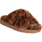 INC International Concepts feminino com estampa animal 0,5 e acabamento em pele Yayla, bico redondo, pantufa plataforma, marrom, tamanho 5 M