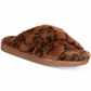 INC International Concepts feminino com estampa animal 0,5 e acabamento em pele Yayla, bico redondo, pantufa plataforma, marrom, tamanho 5 M