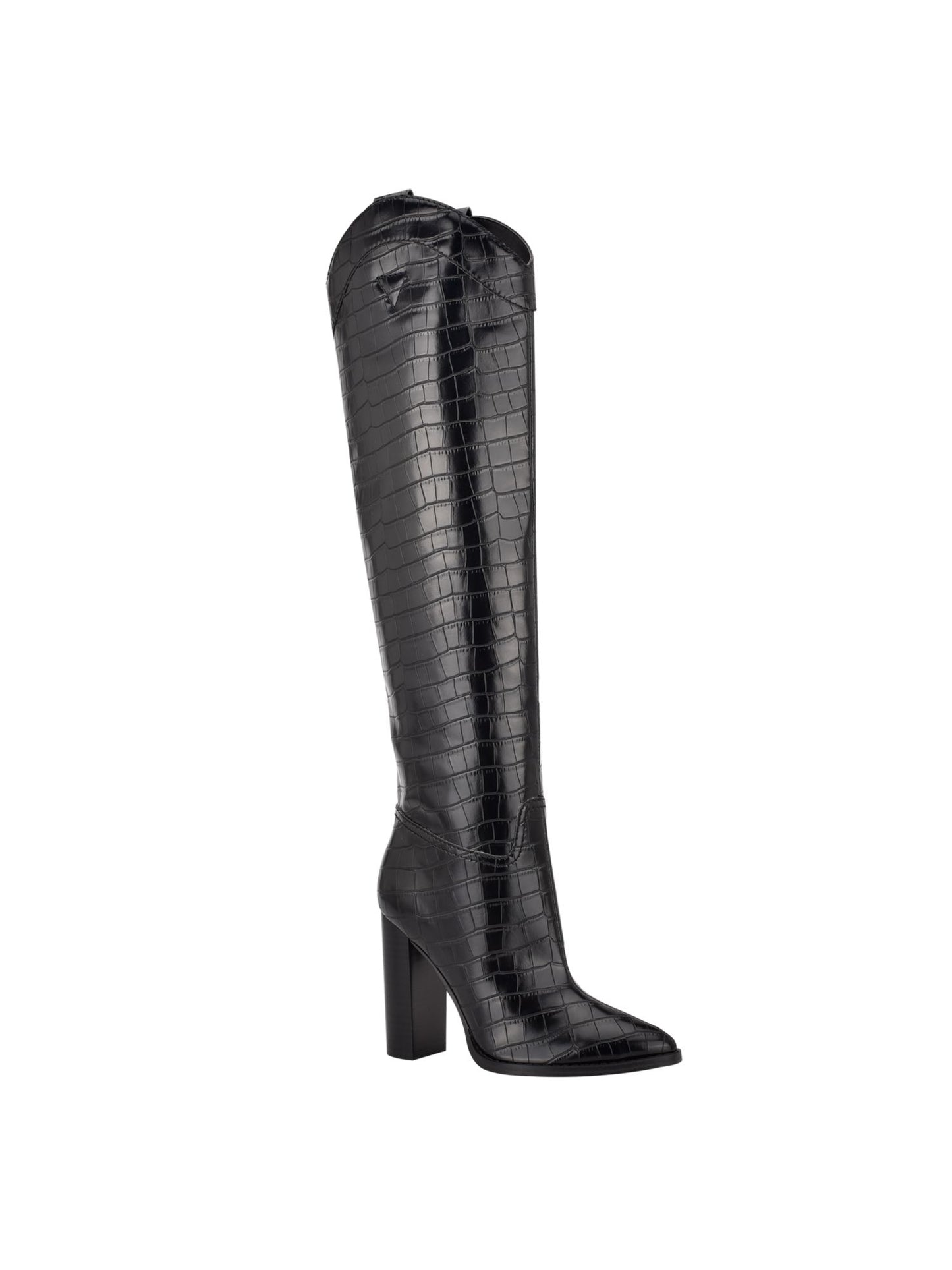 Botas sociais femininas Mileena Western da Guss, pretas, tamanho 6 M