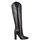Botas sociais femininas Mileena Western da Guss, pretas, tamanho 6 M