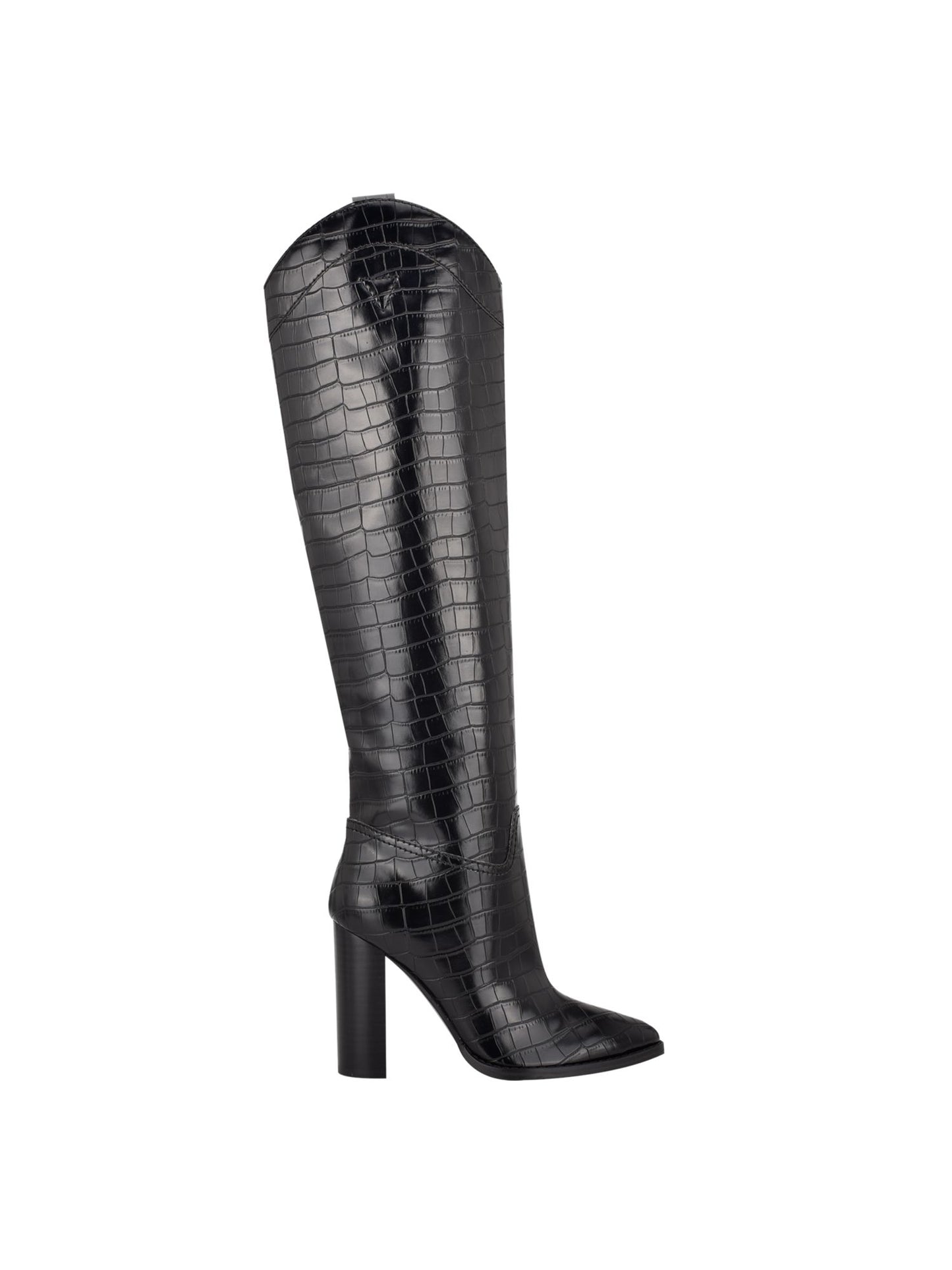 Botas sociais femininas Mileena Western da Guss, pretas, tamanho 6 M