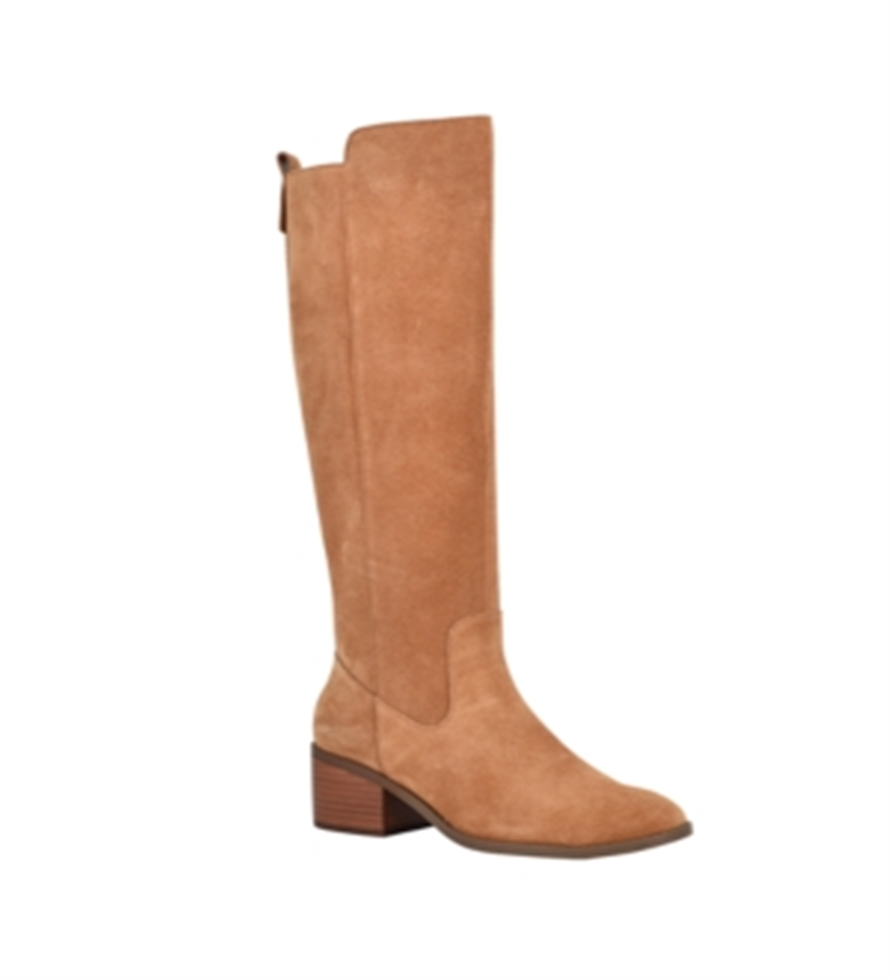 Botas de montaria Marc Fisher Rela Wide Calf femininas, marrom, tamanho 9,5 W