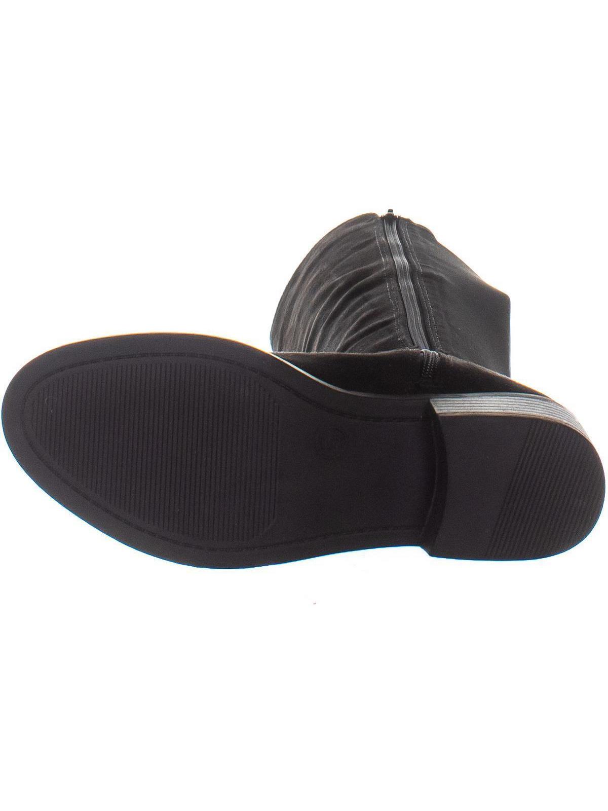 Botas de montaria femininas Material Girl Darcell bico redondo acima do joelho, pretas, tamanho 9,5 m