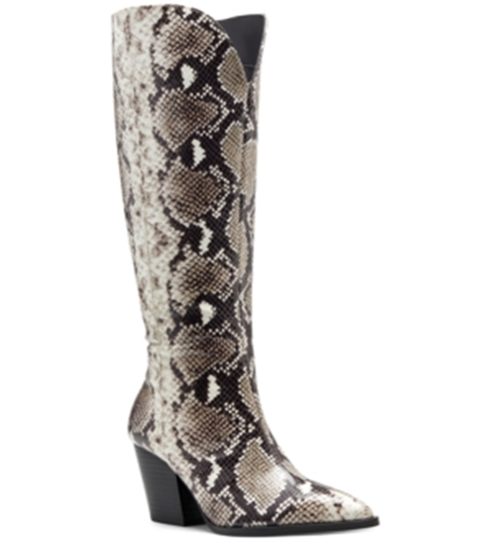 Botas femininas Sukep bico fino com fecho na altura do joelho, tamanho 9,5M, da INC International Concepts