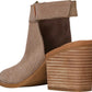 Sandálias de cunha femininas TOMS Grenda, marrom, tamanho 5,5 M