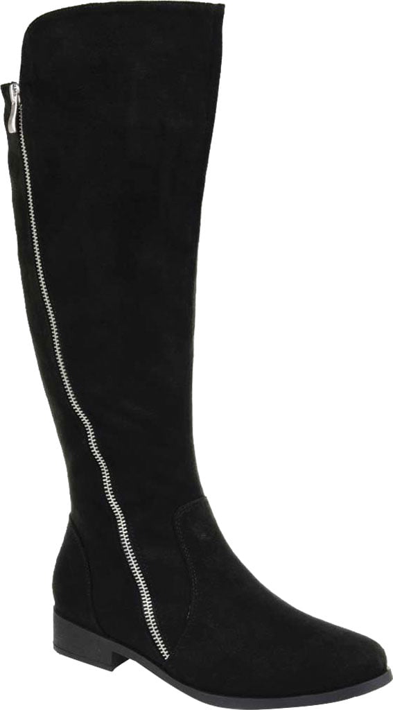 Bota feminina Kerin Wide Calf Journee Collection, preta, tamanho 7