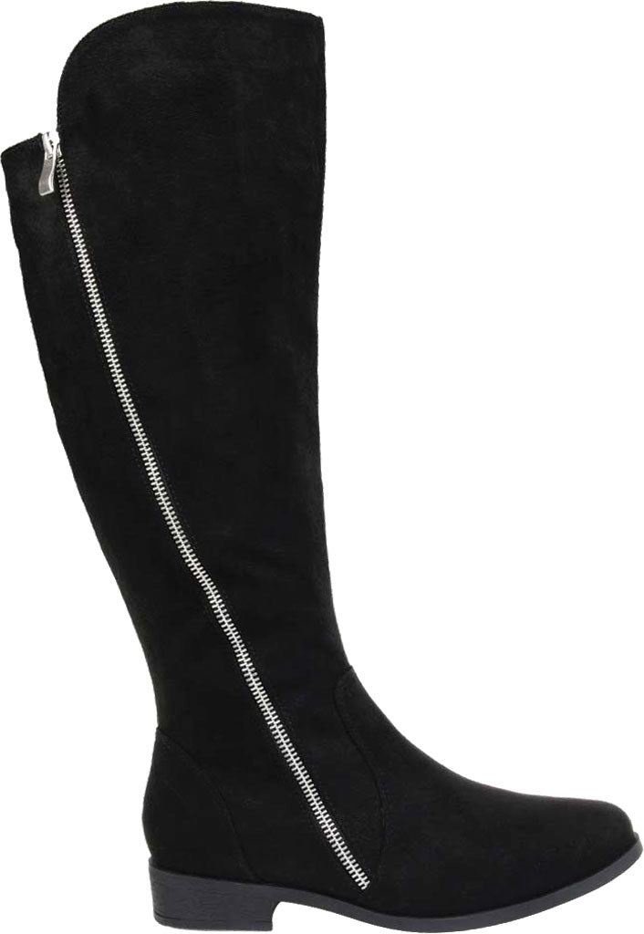 Bota feminina Kerin Wide Calf Journee Collection, preta, tamanho 7