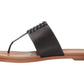 Sandálias femininas Cole Haan Felix com bico dividido e tira em T, pretas, tamanho 9 B