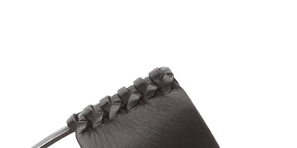 Sandálias femininas Cole Haan Felix com bico dividido e tira em T, pretas, tamanho 9 B