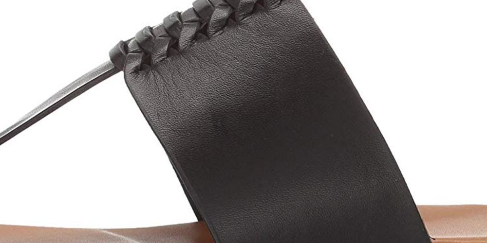 Sandálias femininas Cole Haan Felix com bico dividido e tira em T, pretas, tamanho 9 B