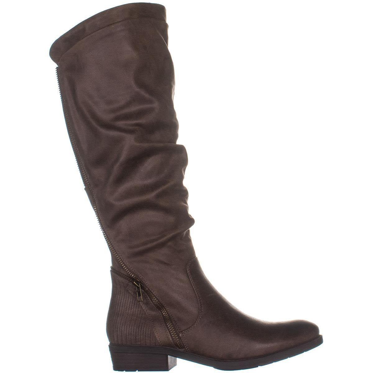 Botas femininas Baretraps Yulissa Almond Toe Knee High Fashion Brown Tamanho 6,5 M