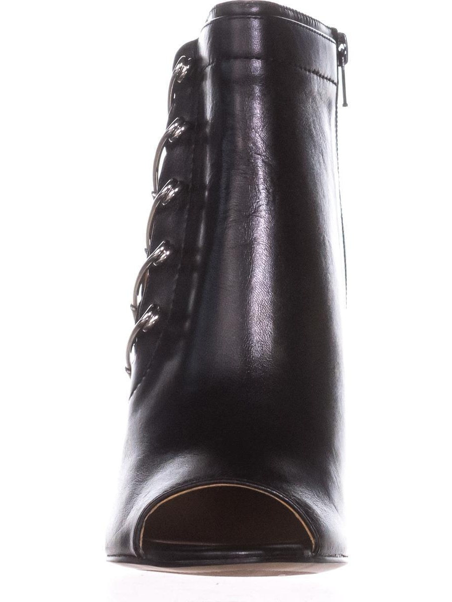 Botas femininas peep toe The Unity da Katy Perry, pretas, tamanho 5,5 M