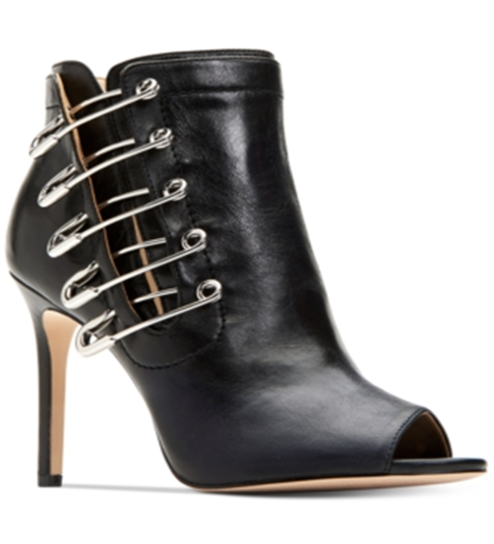 Botas femininas peep toe The Unity da Katy Perry, pretas, tamanho 5,5 M