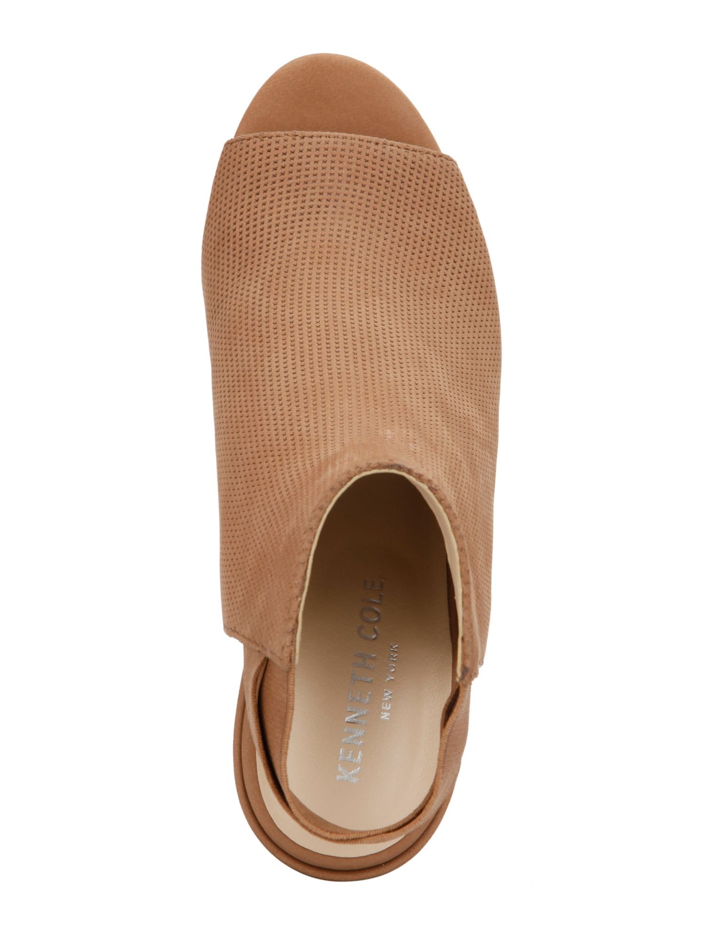 Sapatos femininos Kenneth Cole Hannon Couro Amêndoa Nubuck Amêndoa Tamanho 10 M