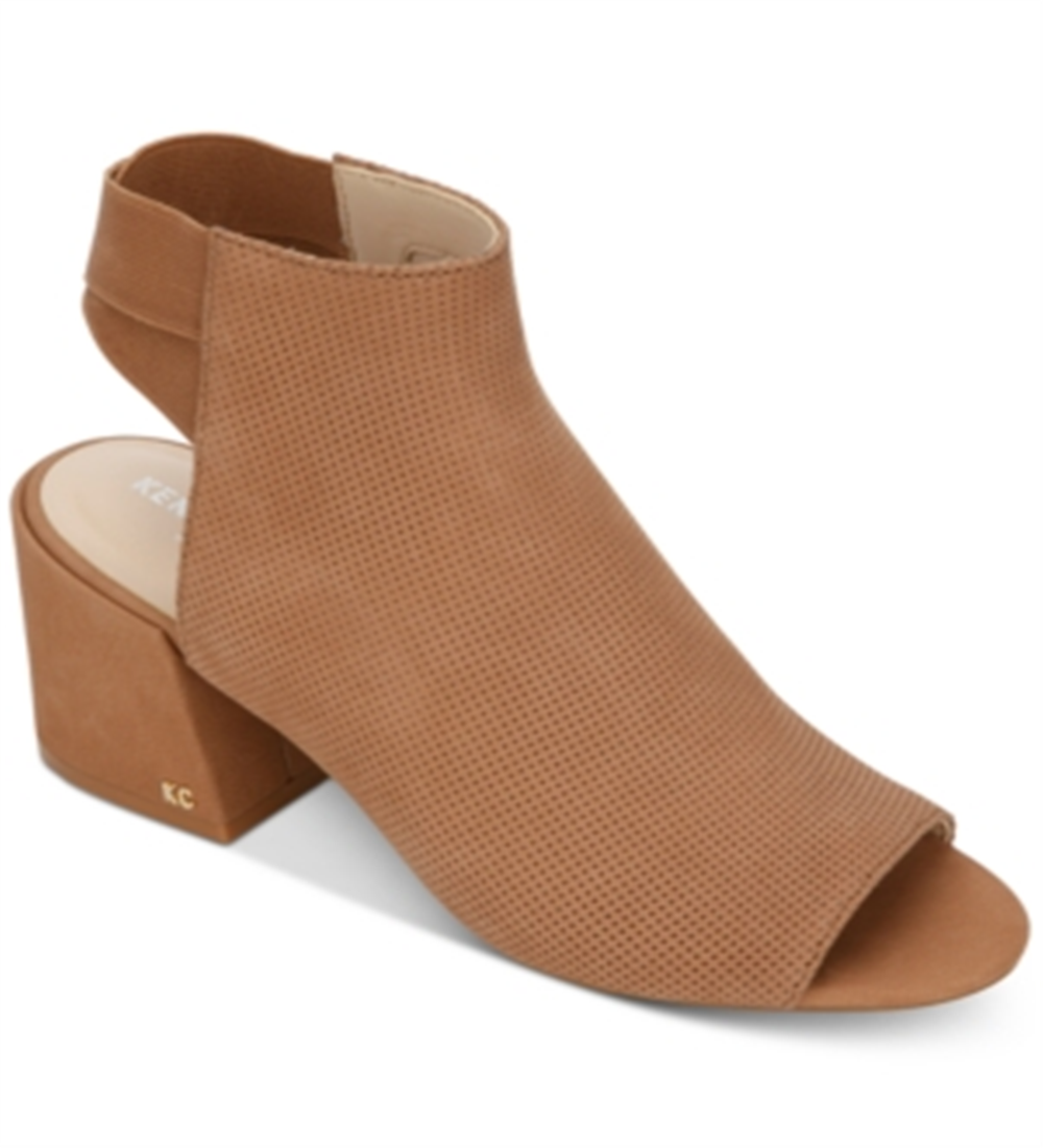 Sapatos femininos Kenneth Cole Hannon Couro Amêndoa Nubuck Amêndoa Tamanho 10 M