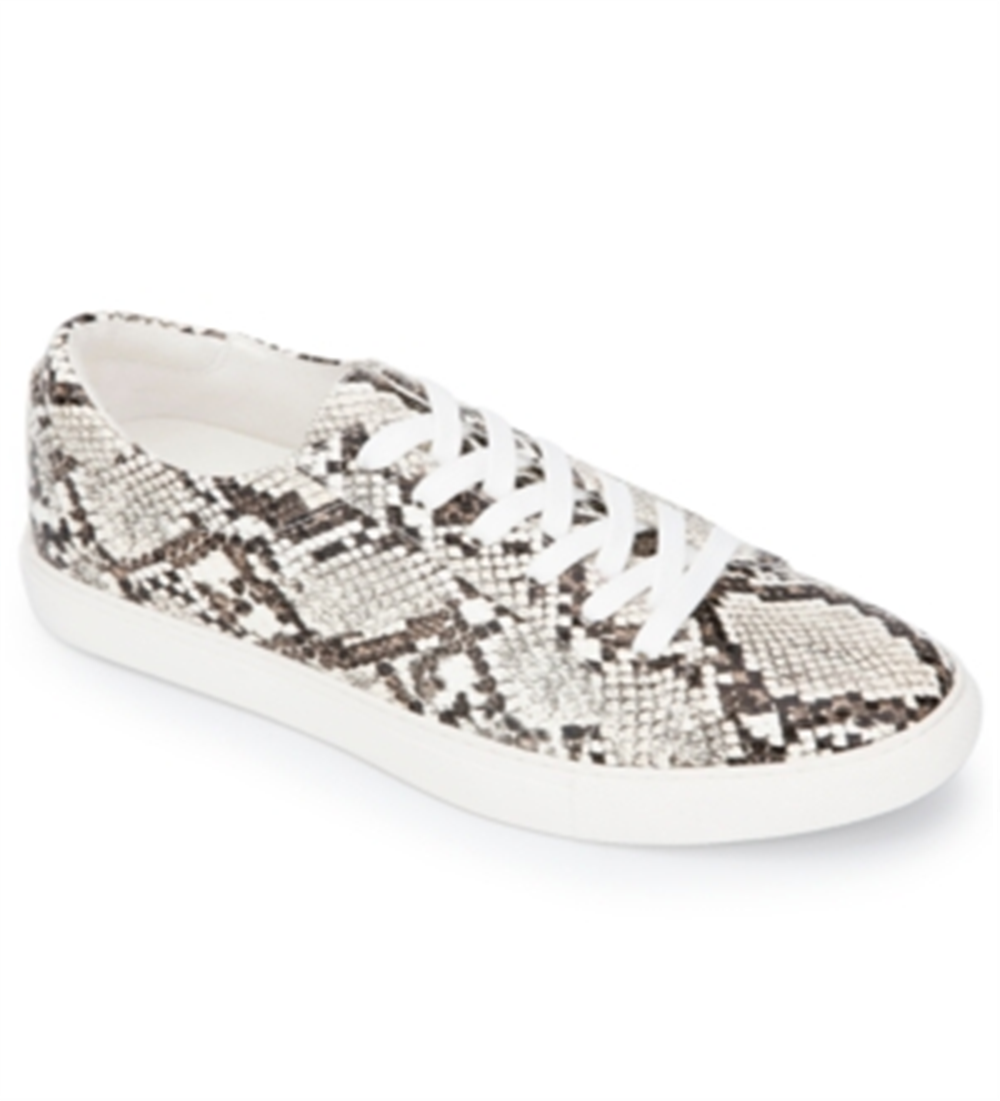 Tênis cano baixo feminino Kenneth Cole Kam Snake Print, branco, tamanho 11 M