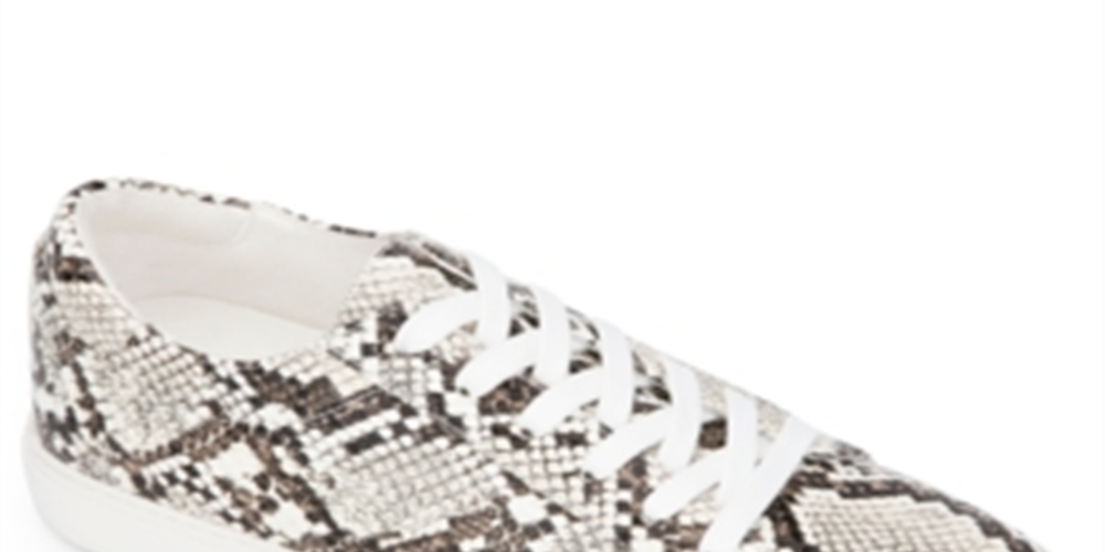 Tênis cano baixo feminino Kenneth Cole Kam Snake Print, branco, tamanho 11 M