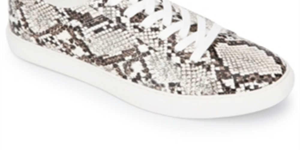 Tênis cano baixo feminino Kenneth Cole Kam Snake Print, branco, tamanho 11 M