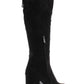 Botas femininas Kenneth Cole Reaction Corie, pretas, tamanho 8,5 M