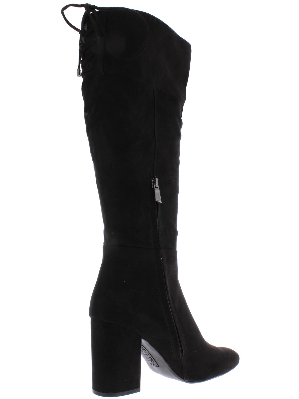 Botas femininas Kenneth Cole Reaction Corie, pretas, tamanho 8,5 M