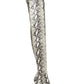Botas femininas Steven Madden Dominique acima do joelho, tamanho 6,5 M, cinza