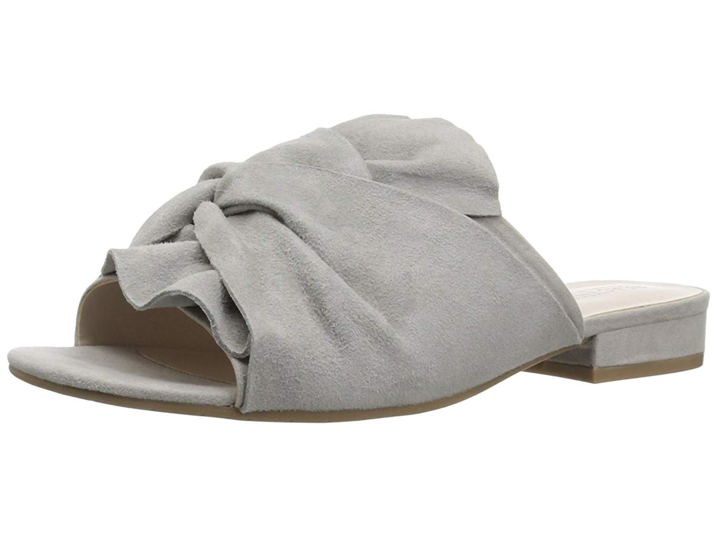Sandálias femininas Kenneth Cole Reaction Vanya Suede Slide Cinza Tamanho 11 M