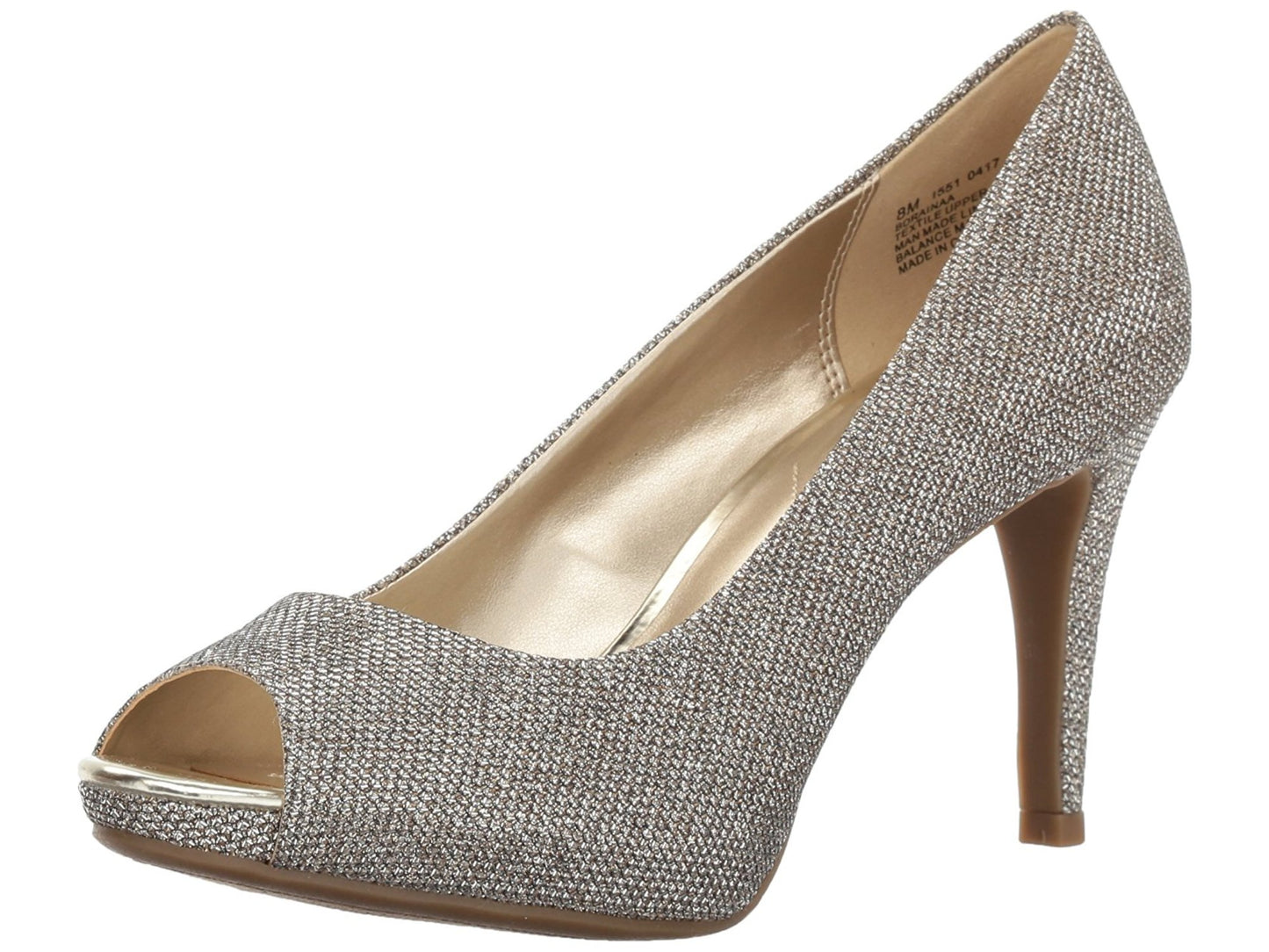 Sandália peep-toe texturizada Rainaa Bandolino feminina, amarela, tamanho 10,5 M