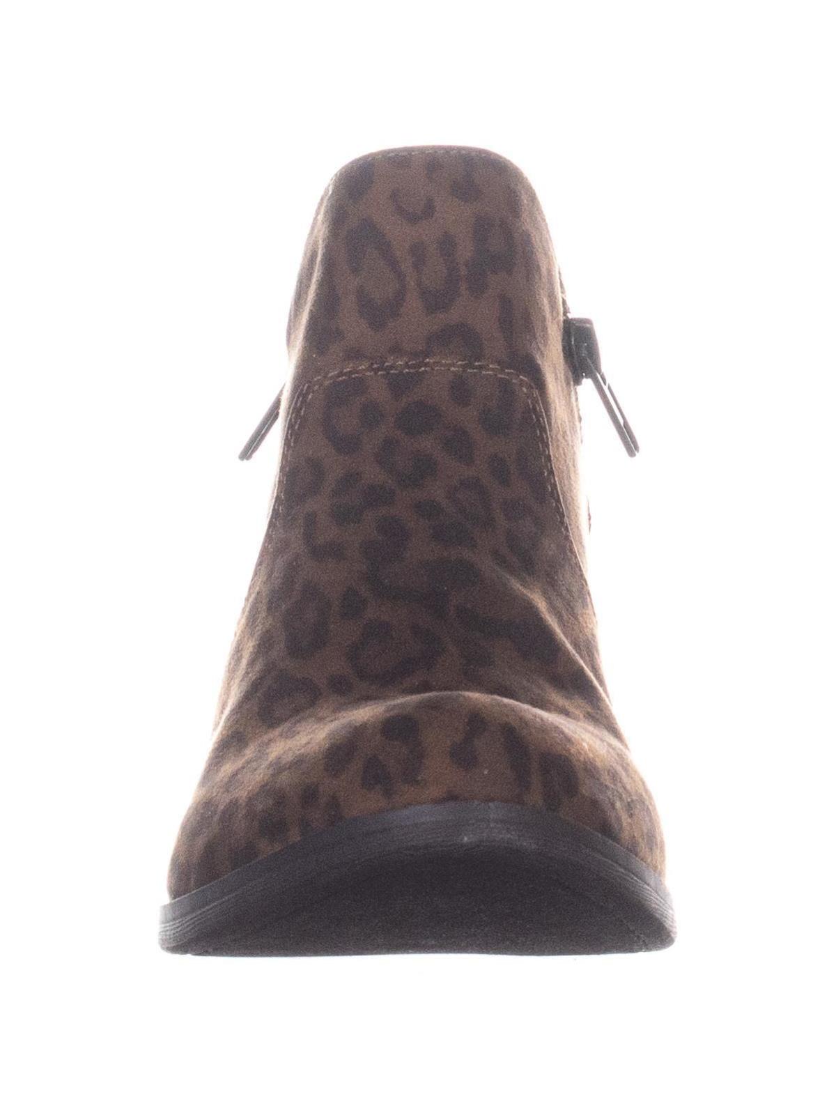 Botas femininas American Rag Abby Ankle Boots Leopard Tamanho 8,5 M