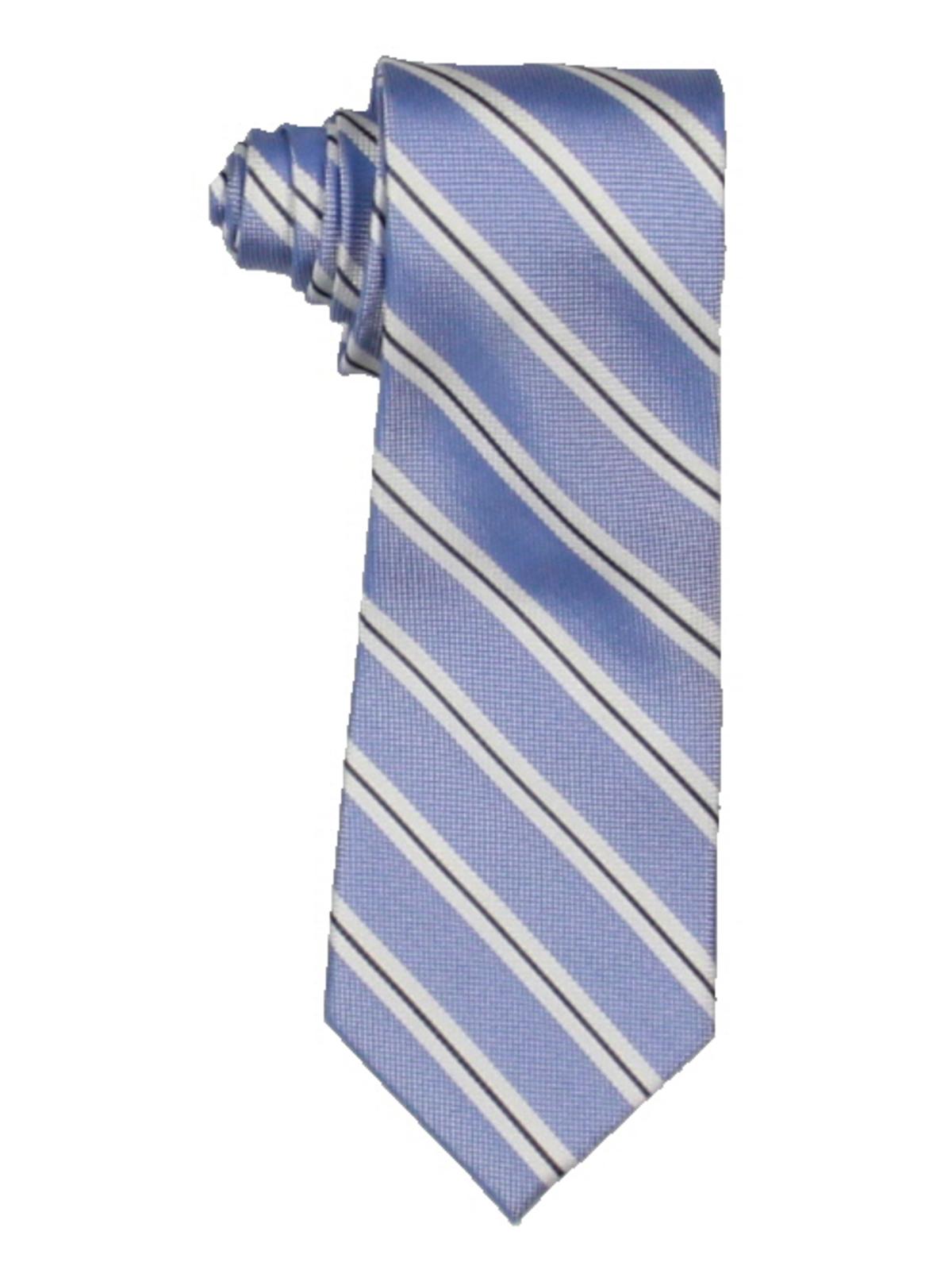Gravata listrada Tommy Hilfiger Dallas Silk Blend masculina, azul, tamanho único