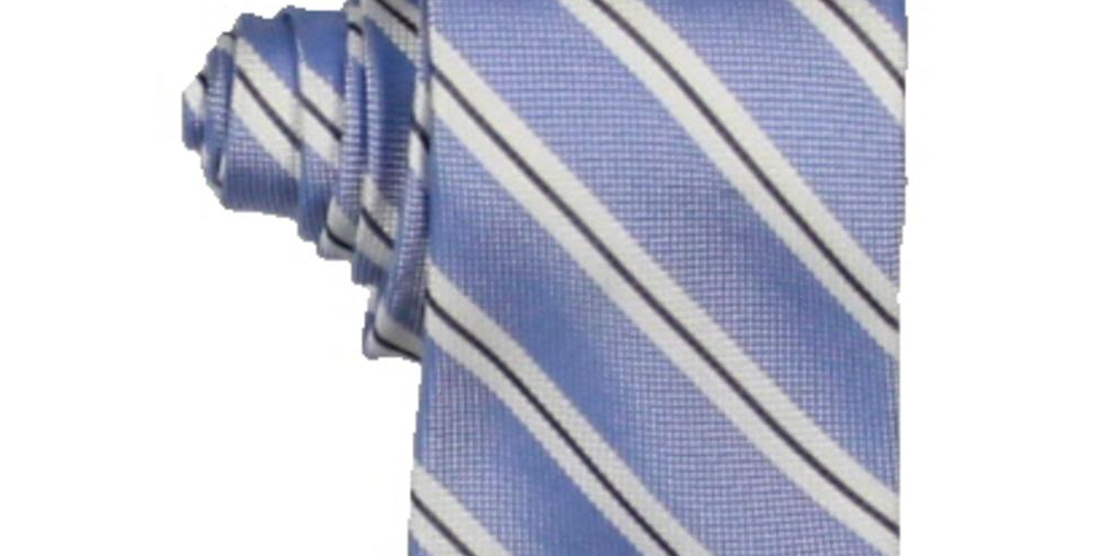 Gravata listrada Tommy Hilfiger Dallas Silk Blend masculina, azul, tamanho único