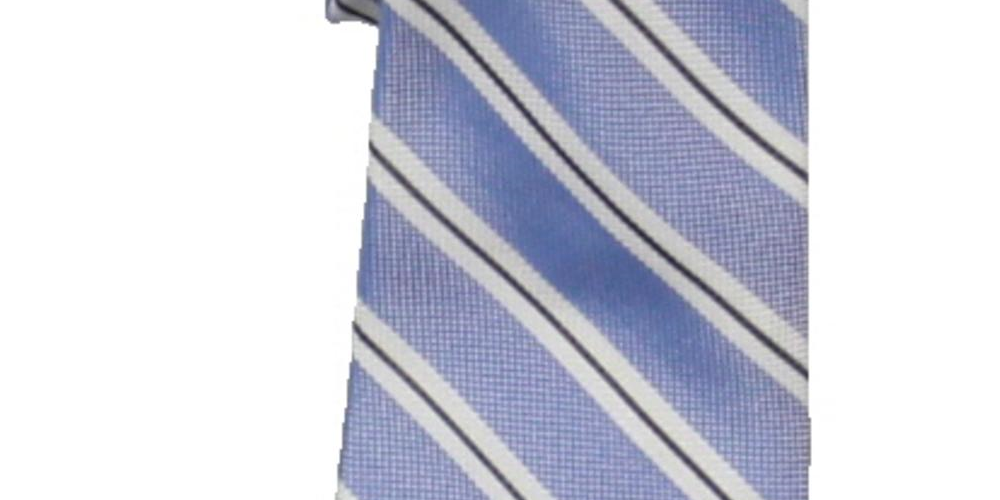 Gravata listrada Tommy Hilfiger Dallas Silk Blend masculina, azul, tamanho único