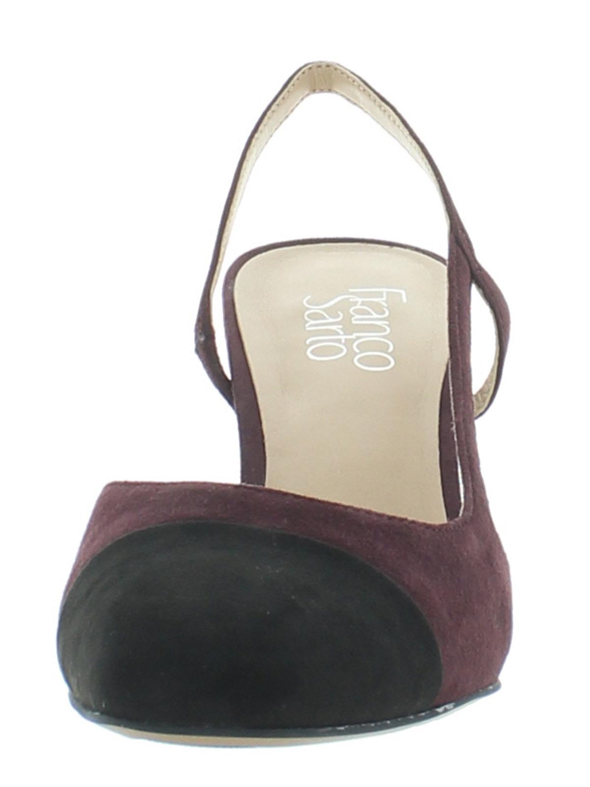 Franco Sarto Sandálias femininas Imogen Fabric Cap Toe Casual Slingback Vermelhas Tamanho 7 M