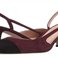 Franco Sarto Sandálias femininas Imogen Fabric Cap Toe Casual Slingback Vermelhas Tamanho 7 M